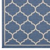 Modway Avena Moroccan Quatrefoil Trellis 8x10 Indoor and Outdoor Area Rug - Blue and Beige,  100% Soft Polypropylene ,  Tight Low Pile Weave - 2 of 4