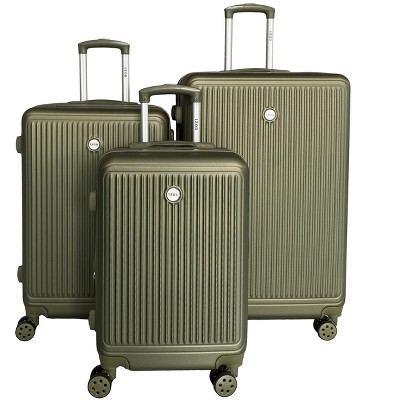 IZOD Clara Expandable ABS Hard Shell Lightweight 360 Dual Spinning Wheels with Combo Lock 3 Piece Luggage Set