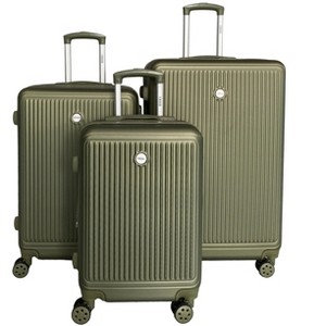IZOD Clara Expandable ABS Hard Shell Lightweight 360 Dual Spinning Wheels with Combo Lock 3 Piece Luggage Set - 1 of 4