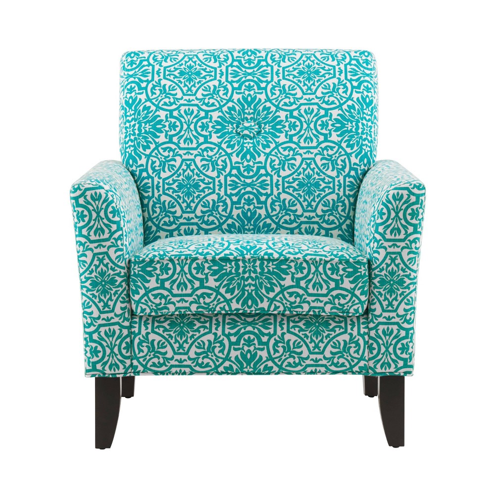 Adrian Armchair Damask Turquoise Blue Handy Living For Sale