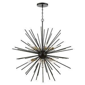 Livex Lighting Tribeca 13 - Light Chandelier in  Shiny Black/Polished Brass - 1 of 1