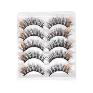 Unique Bargains 3D Mixed Color False Eyelashes 5 Pair - 1 of 4