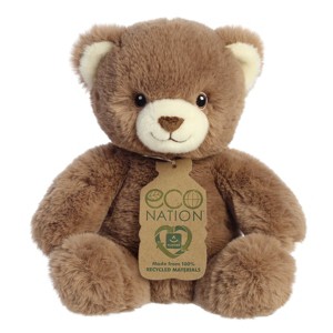 Aurora Small Benjy Bear Eco Nation Eco-Friendly Stuffed Animal Brown 7.5" - 1 of 4