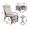 Christopher Knight Home Plato 3 Pieces Outdoor Rattan Weave Seating Set with Lounge Chair, Ottoman and Table - 3 of 4