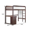 Saracina Home Adyn Contemporary Twin Loft Kids' Bunk Bed with Desk Walnut - 3 of 4