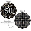 Big Dot of Happiness Adult 50th Birthday - Gold - Birthday Party Round Table Decorations - Paper Chargers - Place Setting For 12 - 3 of 4