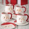 Sullivans Set of 4 Santa Christmas Mugs 4.5"H Red - 3 of 4