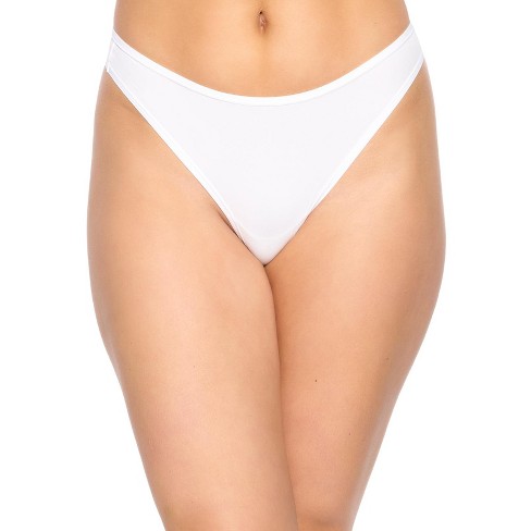 Felina Women's Stretchy Lace Low Rise Thong - Seamless Panties (6-pack)  (bare Essentials, S/m) : Target