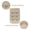 INSPIRE CHIC Women's Hooks Strap Adapter Underwear Bra Extender 3 Rows 2 Hooks - 4 of 4