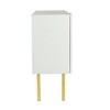 TIRAMISUBEST Modern White Sideboard Cabinet with Gold Legs - Push-to-Open Storage Buffet for Dining Room & Entryway - 3 of 4