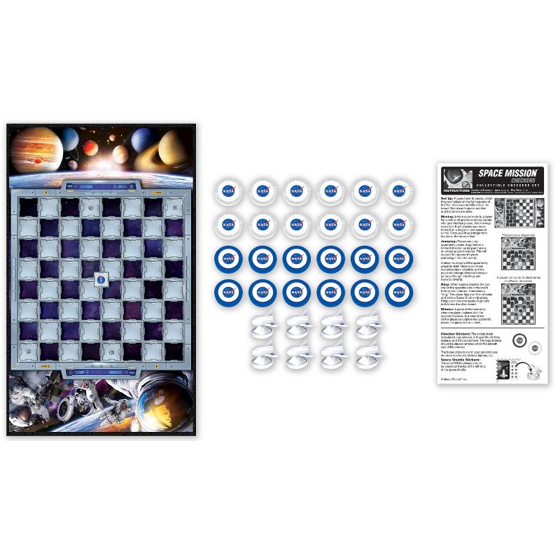 MasterPieces Officially licensed NASA Checkers Board Game for Families and Kids ages 6 and Up, 3 of 7