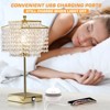 GTCLIGHTING Crystal Touch Table Lamp, Pink Bedside Lamp with USB C+A Ports, 3-Way Dimmable Lamp with Crystal Shade, Nightstand Lamp for Girl Bedroom - 3 of 4