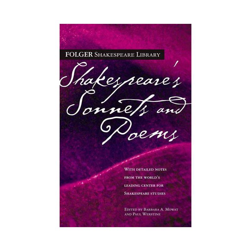 Shakespeare's Sonnets and Poems - (Folger Shakespeare Library) by  William Shakespeare (Paperback), 1 of 2