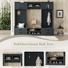 78" Modular Hall Tree with Storage Bench & Drawers, 4-in-1 Entryway Mudroom Organizer with Cabinets & 7 Hooks-3irtyhousy - 2 of 4
