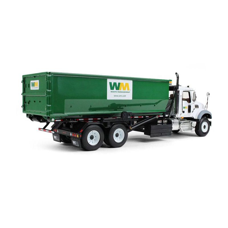 1/34 Mack Granite Waste Management Truck With Green Roll Off Container by First Gear 10-4050, 2 of 7
