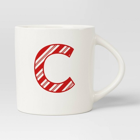 Target Stoneware Monogram Coffee Mug Personalized Name Cup Initial Letter  14 oz.