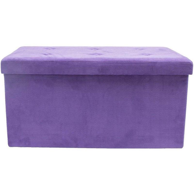 Sorbus Collapsible Bench Ottoman With Cover - Faux Suede, 1 of 6