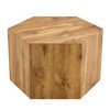 NicBex Modern Hexagonal Coffee Table Wood Base with Marble Pattern Top Accent Table for Living Room, Apartment - 2 of 4