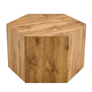 NicBex Hexagon Coffee Table with Texture Pattern,Side Center Table for Living Room,Bedroom - 1 of 4