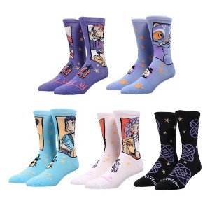 KPop Demon Hunters Hunter/X & Derpy Women’s 5-Pair Pack Casual Crew Socks - 1 of 4