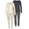 Women's 2 Pack Long Sleeve Pajama Sets - LASCANA - 2 of 4