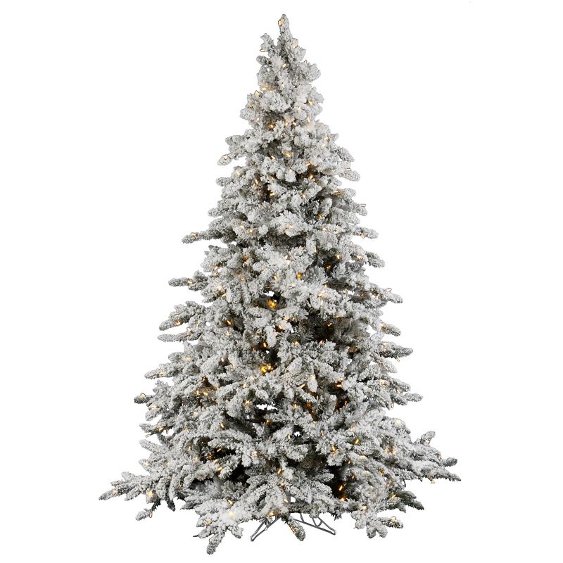 Vickerman Flocked Utica Fir Artificial Christmas Tree, 1 of 6