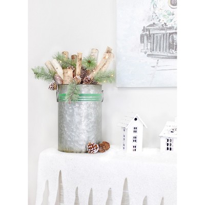 Frosted Pine Cone and Evergreen Christmas Floral Picks, 6-Pack