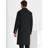 Lars Amadeus Men's Notch Lapel Double Breasted Slim Fit Winter Overcoats - 3 of 4