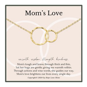 HOPE LOVE SHINE Necklace for Mom – Gift from Daughter, Birthday Silver Gold Jewelry for Mother or New Mom - 1 of 4