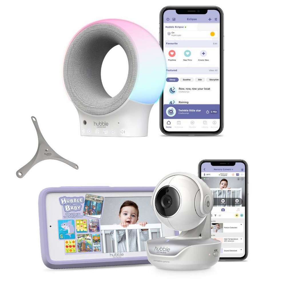 Photos - Baby Monitor Hubble Connected Nursery Pal Deluxe & Eclipse Digital Monitor Bundle