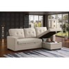 VYNXARIA Elegant Storage Sofa: Cotton Linen&Fiber Foam Combo,Beige - 2 of 4