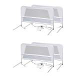 KidCo Mesh and Steel Double Pack Telescopic Child Bed Rail Guard, White (2 Sets)