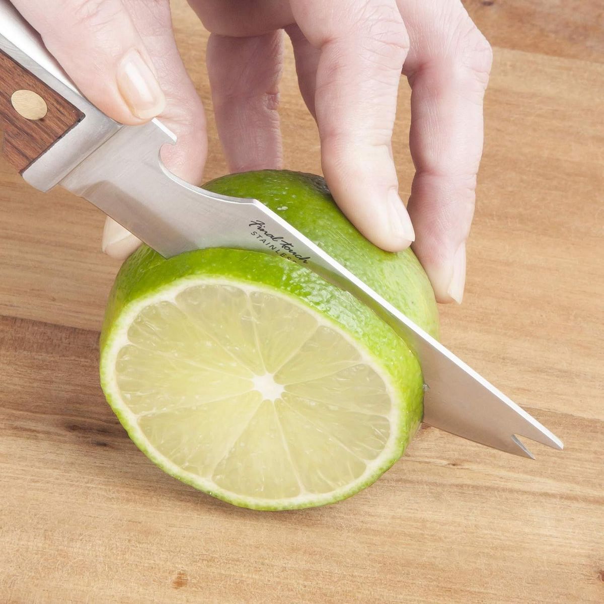 Final Touch Bar Knife & Zester Set - Multi-Function Design for Effortless Cocktail Prep - Adjacent Edge Handle, Stainless Steel Blade, Bottle Opener - thumbnail 4