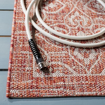 Navy/Grey Synthetic Easy-Care Rectangular Area Rug, 5'3" x 7'7"