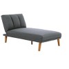 DOMETOUR Blue Grey Polyfiber 1pc Adjustable Chaise Bed Living Room Solid wood Legs Plush Couch - 2 of 4
