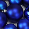 Northlight 50ct Shatterproof Shiny and Matte Christmas Ball Ornament Set 2" - Blue - 3 of 3