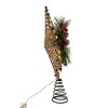 Kurt Adler 13.5-Inch Battery Operated Lighted 6-Point Rattan Star Tree Topper - 4 of 4