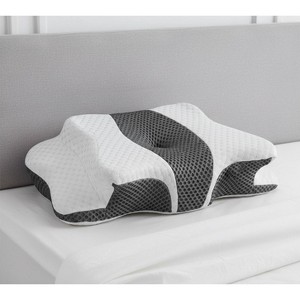 LISM Contour Bed Pillow,Adjustable Bed Memory Foam Pillows for Side Back Stomach Sleeper - 1 of 4