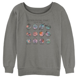 Junior's Women Lost Gods Astrological Chart Pyramid Sweatshirt - 1 of 4