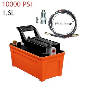 10000PSI 1.6L Air Hydraulic Foot Pedal Pump Auto Body Frame Machine With Air Hose - 1 of 4