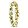 EVERLY JEWELRY | 10K Yellow Gold 1/6 CT TGW Created Emerald Infinity Eternity Ring - 2 of 4