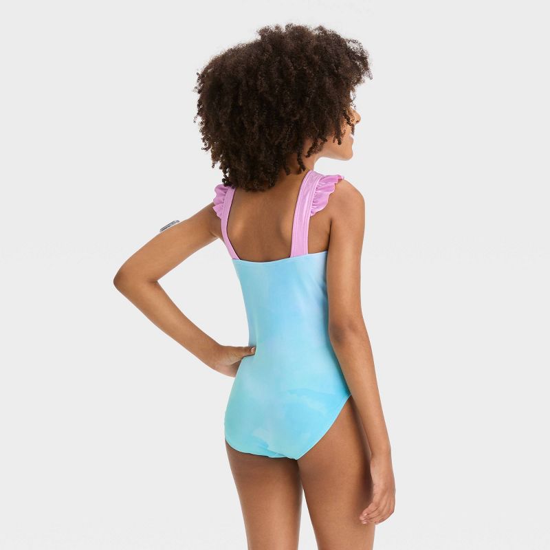 Girls&#39; The Little Mermaid Fictitious Character One Piece Swimsuit Blue, 3 of 4