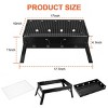 SEVOBAL Grill Cookware Portable Foldable BBQ Grill, Compact Charcoal for Camping, Travel, Lightweight Outdoor Cooking, Black, 17.7"*17"*11" - 2 of 4