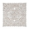 Wood Floral Handmade Intricately Carved Wall Decor with Mandala Design Gray  - Olivia & May - image 2 of 4