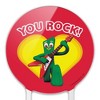 Gumby With Guitar You Rock Heart Acrylic Cake Topper - 3 of 4
