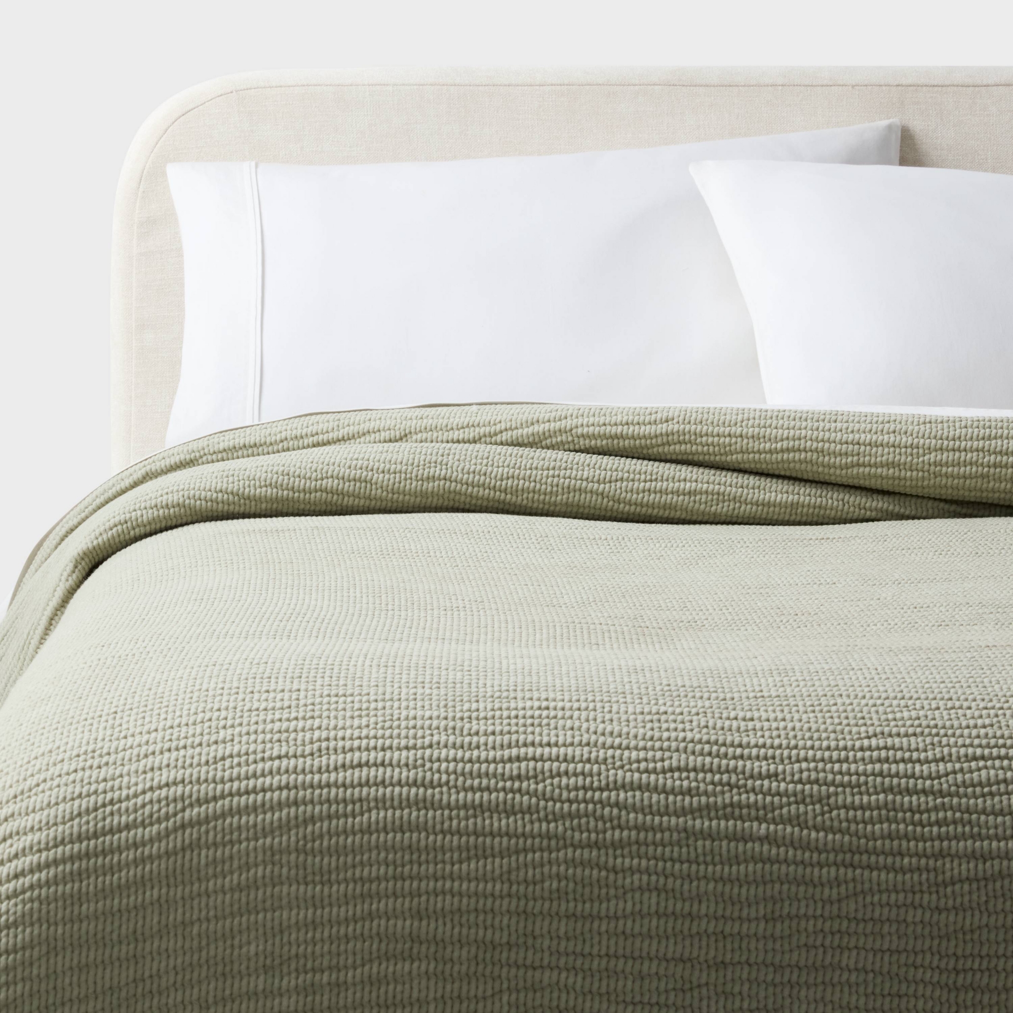 King Matelasse Gauze Quilt Light Green - Threshold™