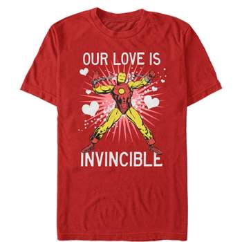 Men's Marvel Valentine Iron Man Invincible Love T-Shirt