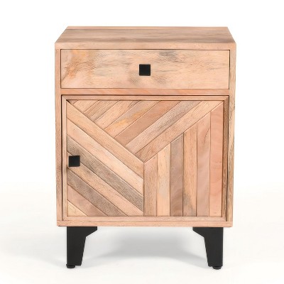 Solid Wood Nightstand Bedside Table for Bedroom Living Room