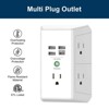 Itopfox Surge Protector with 4 USB Ports - Multi Outlet Extender for Home, School and Office - ETL Listed, White - 3 of 4