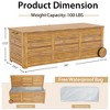 Costway 48 Gallon Acacia Wooden Patio Storage Deck Box Outdoor Storage Box with Wheels - 3 of 4